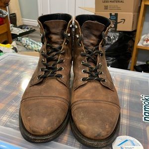 Thursday captain boots in Arizona adobe size 12.